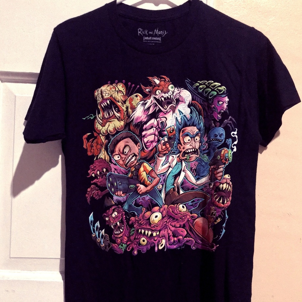 Rick and Morty  black T-Shirt